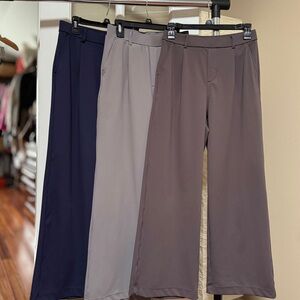 HALARA Straight Leg Work Pants in Navy, Gray, and Deep Red Gray Bundle